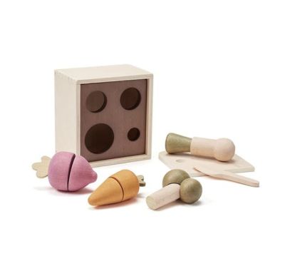 Ξύλινο παιχνίδι αντιστοίχισης Kids Concept με σχήματα-λαχανικά στο Bebe Maison