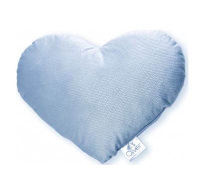 Διακοσμητικό μαξιλάρι Baby Oliver Καρδιά βελουτέ σιέλ σχέδιο 140 στο Bebe Maison