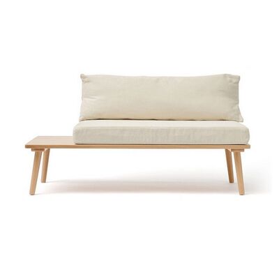 Wooden living room furniture with pillows left Kids Concept Saga Natural-Krem στο Bebe Maison