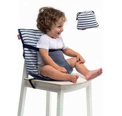 Φορητή θέση φαγητού Baby to Love Pocket chair Μπλε ριγέ στο Bebe Maison