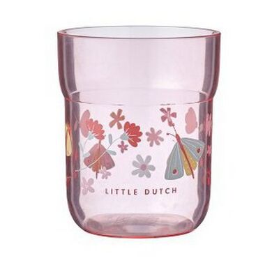 Παιδικό ποτήρι Little Dutch flowers and butterflies ροζ 250ml στο Bebe Maison