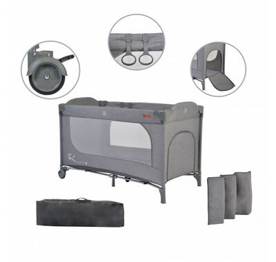 Cangaroo Skyglow 2 two-story playpen gray [CLONE] στο Bebe Maison