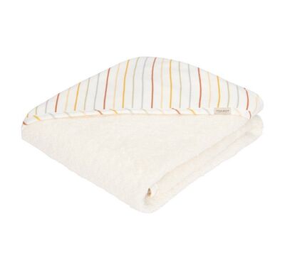 Βρεφική μπουρνουζοπετσέτα Little Dutch vintage sunny stripes 100 x 100 στο Bebe Maison