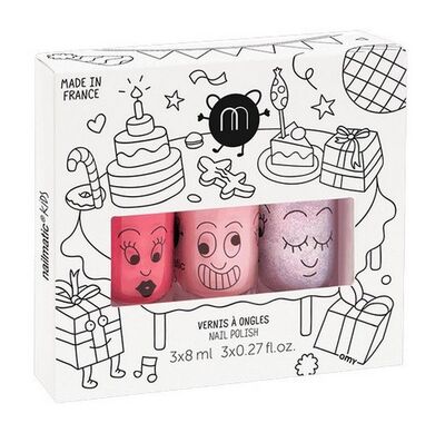 Σετ 3 βερνίκια νυχιών Nailmatics Party Cookie - Bella - Elliot στο Bebe Maison