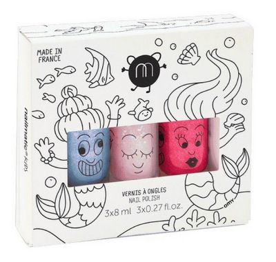 Σετ 3 βερνίκια νυχιών Nailmatic mermaid Merlin-Polly-Sissi στο Bebe Maison