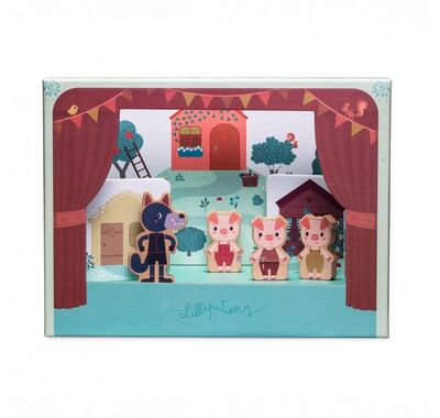 Magnetic puppet theater Lilliputiens The wolf and the 3 little pigs στο Bebe Maison