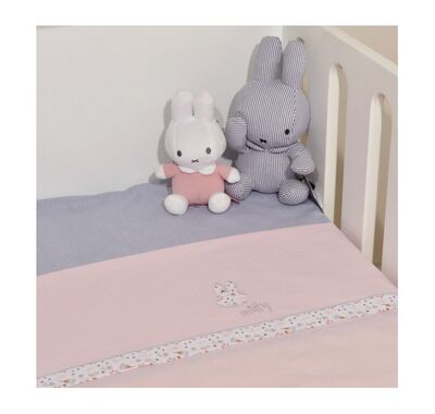 Set of crib sheets with embroidery 2pcs Miffy 80X110 pattern 71 somon flowers στο Bebe Maison