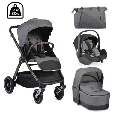 Πολυκαρότσι 3 σε 1 Cangaroo Macan grey με κάθισμα i-size στο Bebe Maison