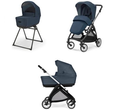 Πολυκαρότσι 2 σε 1 Inglesina Electa Duo Hudson blue με σκελετό Silver Black στο Bebe Maison