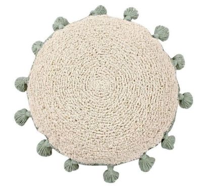 Lorena Canals. Pillow round white-green στο Bebe Maison