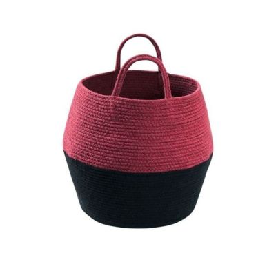 Lorena Canals Storage basket with handles Zoco Black-Aubergine 30x35 στο Bebe Maison