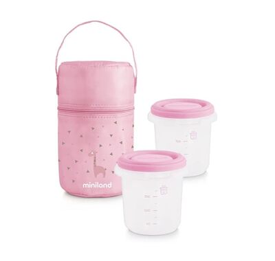 Ισοθερμική θήκη Miniland Pack 2 Go Hermisized Rose στο Bebe Maison