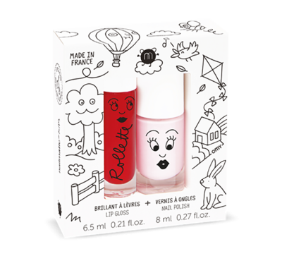 Σετ παιδικό Lip gloss & βερνίκι νυχιών Nailmatic Kids Cottage Cerise-Bella στο Bebe Maison
