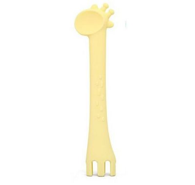 Κουτάλι σιλικόνης Kikka Boo Giraffe Yellow στο Bebe Maison