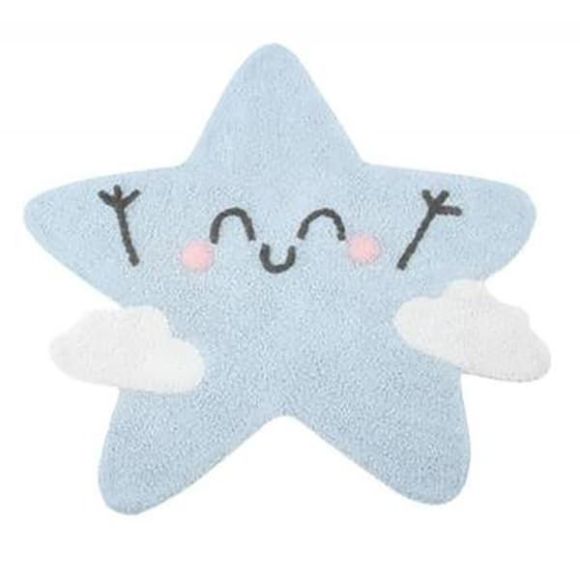 Παιδικό χαλί Lorena Canals Silhouette Mr Wonderful Happy Star αστέρι γαλάζιο στο Bebe Maison