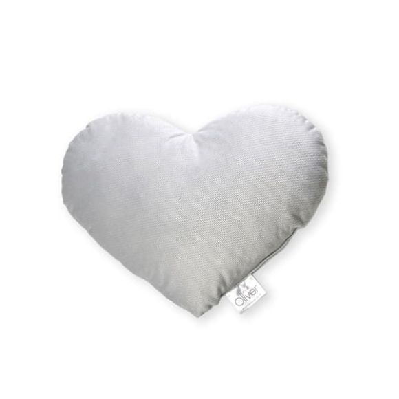 Διακοσμητικό μαξιλάρι Baby Oliver Καρδιά βελουτέ γκρι σχέδιο 142 στο Bebe Maison