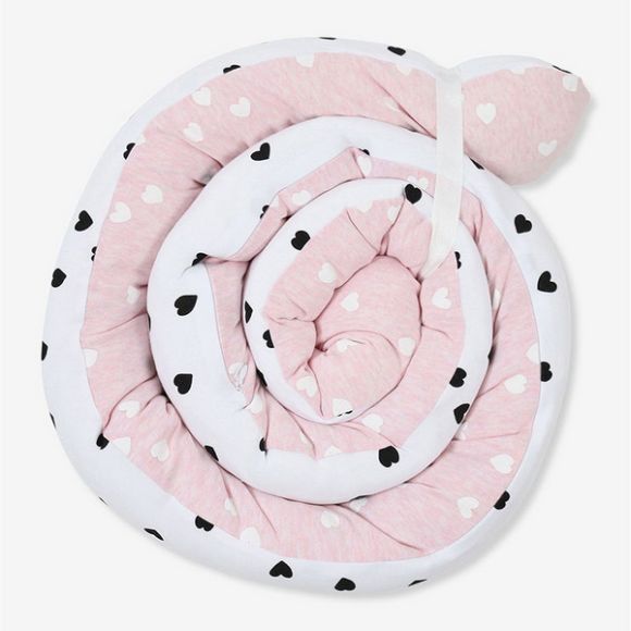 Πολυχρηστικό μαξιλάρι Minene Snuggly Snake Pink Hearts στο Bebe Maison