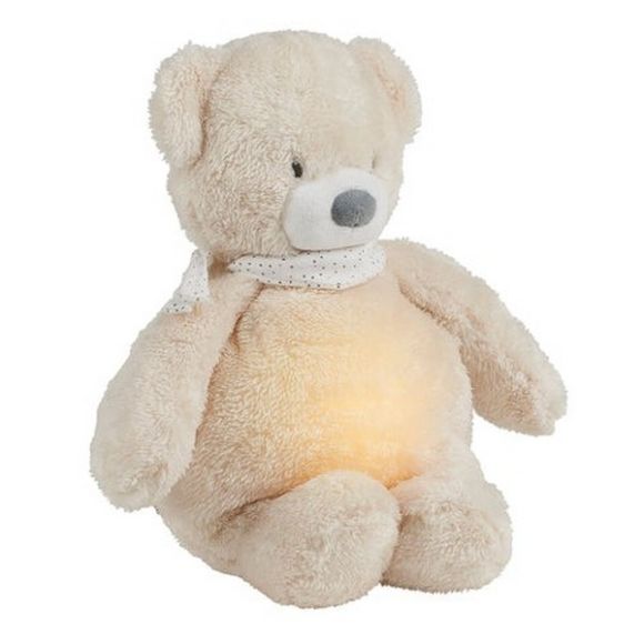 Λούτρινο αρκουδάκι Nattou με φως, λευκούς ήχους και μελωδίες Sleepy μπεζ στο Bebe Maison