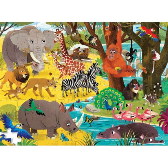 Crocodile Creek 72 Piece Jigsaw Puzzle Wild Animals στο Bebe Maison