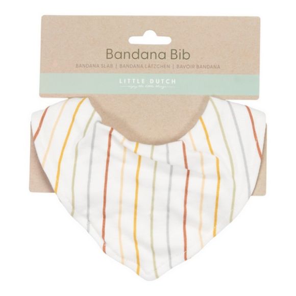 Σαλιάρα-μπαντάνα Little Dutch vintage sunny stripes στο Bebe Maison